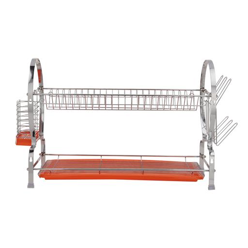 Better Chef Red 2-Tier 22 Chrome Plated Dish Rack