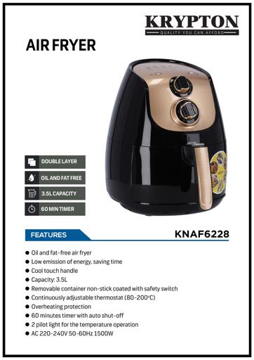 display image 8 for product Air Fryer 3.5 Liter with Rapid Air Circulation System - Krypton
