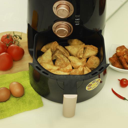 display image 4 for product Air Fryer, 3.5L Oil and Fat Free Fryer, KNAF640 | Adjustable Time and Temperature  | 1400W Non-Stick Fryer for Steak, Chicken, French Fries, Meat, and Bread