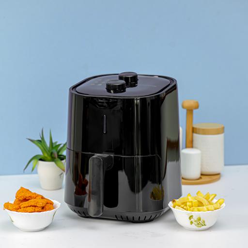 display image 1 for product Air Fryer with 3L Capacity & 30mins Timer, KNAF6362 | Stainless Steel Heating Pipe | Non-Stick Coating Inner Pot & Frying Grill | Power Cut Off/Overheat Protection