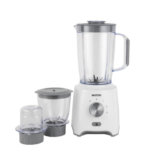 display image 0 for product Krypton KNB6029 300W, 3 in 1 Blender,1.5 ltr Blender Jar with Grinder Cups|Over Heat Protection | Heavy Duty