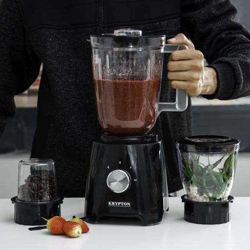 display image 6 for product 3-in-1 Blender, Stainless Steel Blades, KNB6136N - Stylish Design, Overload Protection, 1.5L Unbreakable PC Jar with Grinder Cups, 2 Speed Switch with Pulse Function, 500W Powerful Motor