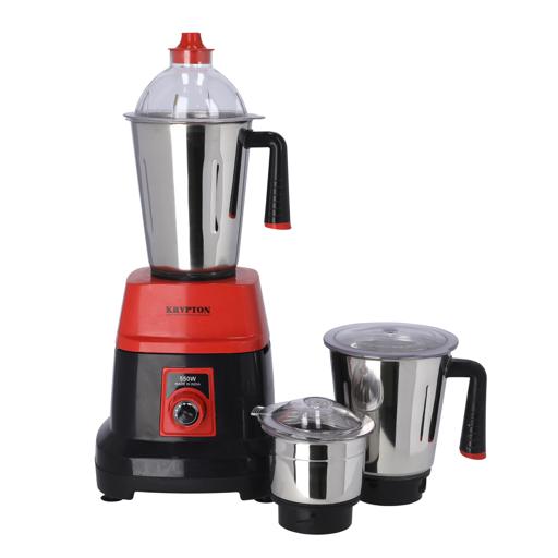 display image 0 for product 3 In 1 Mixer Grinder With Stainless Steel Blades & Unbreakable Lids 3 kg 550 W- Krypton Mixer Grinder Ideal for Shakes, Smoothies & More