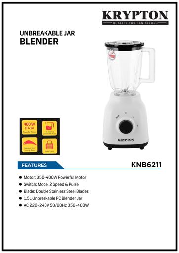 Electric Blender Grinder Mixer 2 in 1 Smoothie Maker 1.5L Jug Speed Control