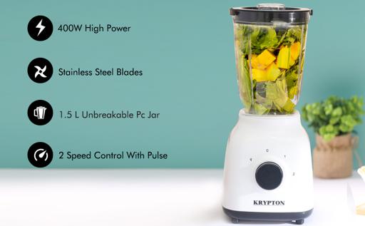 display image 5 for product Blender with 1.5L Unbreakable PC Jar, 400W, KNB6211 | 2 Speed with Pulse Function | Stainless Steel Blades Mixer Grinder | Smoothies, Blend, Chop, Grind