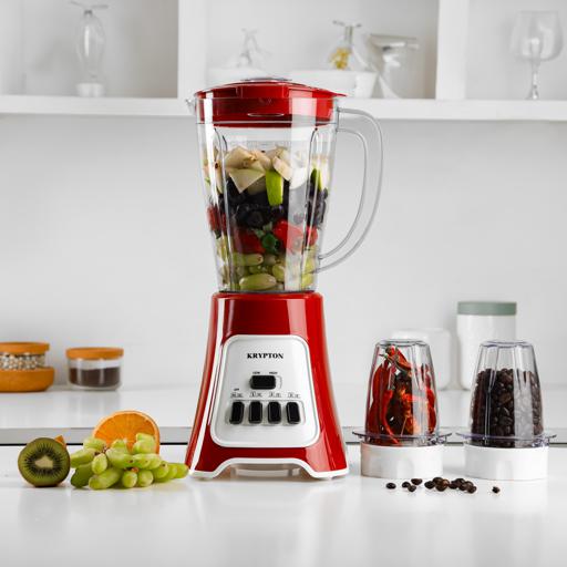 display image 4 for product 3-in-1 Blender, 6 Speed Selection, 400W Motor, KNB6291 | Stainless Steel Blade 1.5L Jar, 1 Grinder & 1 Chopper | Can Blend Different Kind of Fruits | Anti-Slip Free Design