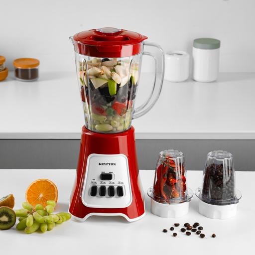 display image 5 for product 3-in-1 Blender, 6 Speed Selection, 400W Motor, KNB6291 | Stainless Steel Blade 1.5L Jar, 1 Grinder & 1 Chopper | Can Blend Different Kind of Fruits | Anti-Slip Free Design