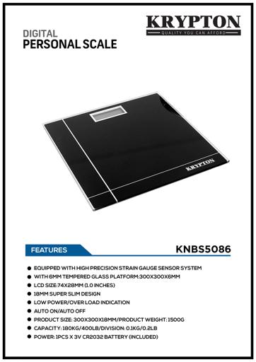 display image 8 for product Krypton Super Slim Digital Body Weight Bathroom Scales