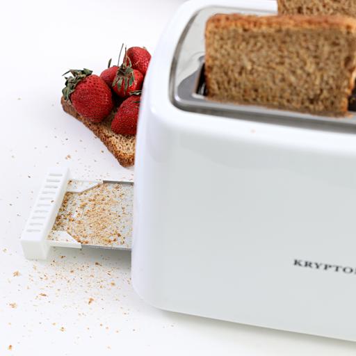 display image 2 for product Krypton 750W Bread Toaster, 2 Slice Pop-Up Toaster With Removable Crumb Collection Tray