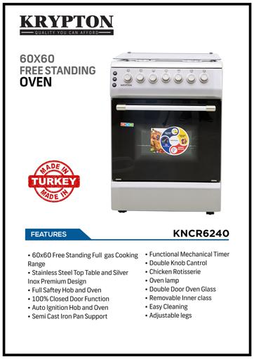 display image 12 for product 60*60 Cm Gas Cooking Range Krypton KNCR6240