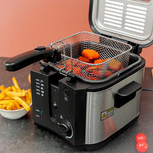  Constant Temperature Electric Fryer, Mini Stainless Steel Fries  Fried Chicken Fryer,1.2L: Home & Kitchen