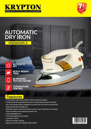 display image 13 for product 1200W Dry Iron Krypton KNDI6032