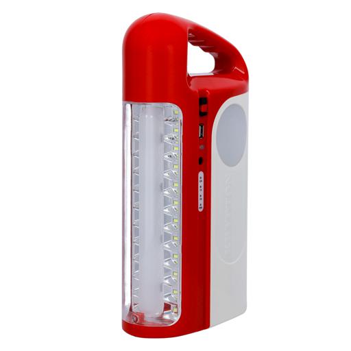 display image 6 for product Rechargeable 3 Side Emergency Lantern, 2 Side Lamp, KNE5175 | 92 Pcs Hi-Bright LED | 60 Hours Working | Power Bank Function| Charge Through Solar Panel | Unbreakable PC Glass