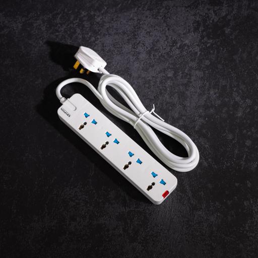 display image 3 for product Krypton Extension Socket, 4 Way - 3M - Power Extension Socket -Multi Plug Power Cable- High Quality
