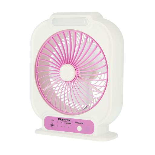 display image 4 for product Krypton 8'' Rechargeable Mini Table Fan- Powerful Personal Desk Box Fan