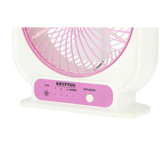 display image 5 for product Krypton 8'' Rechargeable Mini Table Fan- Powerful Personal Desk Box Fan