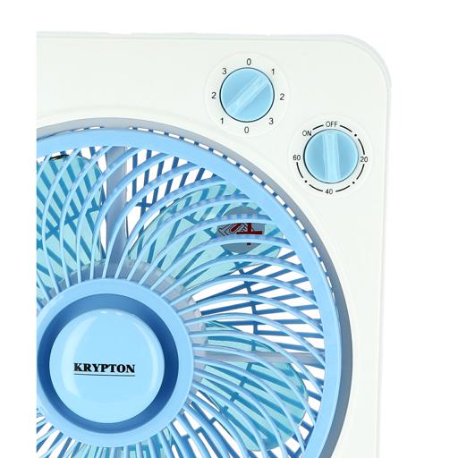 display image 6 for product Krypton KNF6025 10'' Box Fan - Powerful Personal Desk Box Fan With Copper Motor | Table Fan for Office, Home (3 Speed) Fan Guard With 60 Minutes Timer