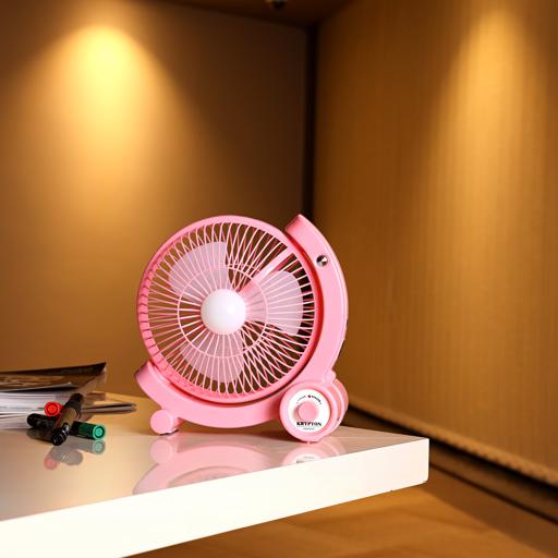 display image 1 for product Krypton Rechargeable Fan With Led Personal Fan, Quiet Operation, Desk Fan, Mini Fan, Table Fan