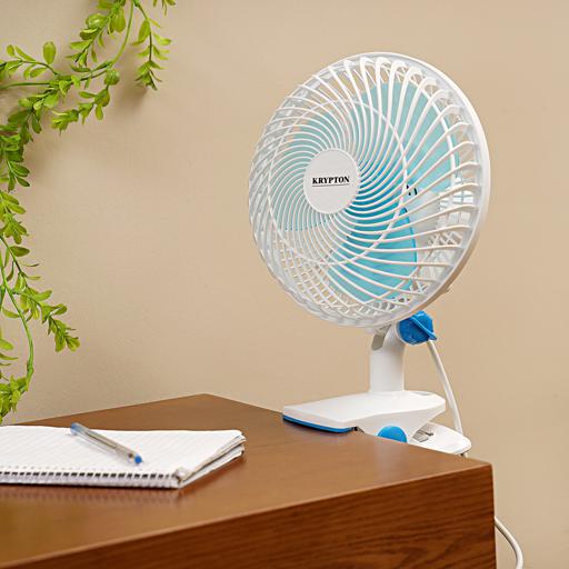 display image 2 for product Krypton 8-Inch Table Fan - 2 Speed Settings With Oscillating/Rotating And Static Feature