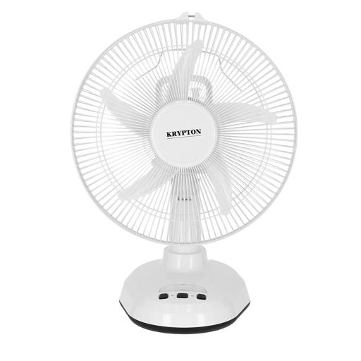 display image 5 for product Krypton 12-Inch Table Fan With Led - 2 Speed Settings With Oscillating/Rotating And Static Feature