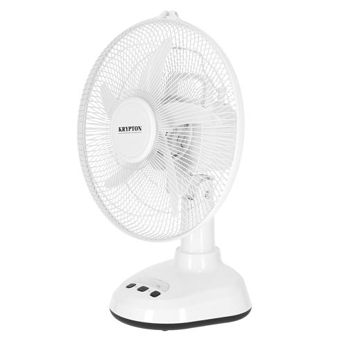 display image 6 for product Krypton 12-Inch Table Fan With Led - 2 Speed Settings With Oscillating/Rotating And Static Feature