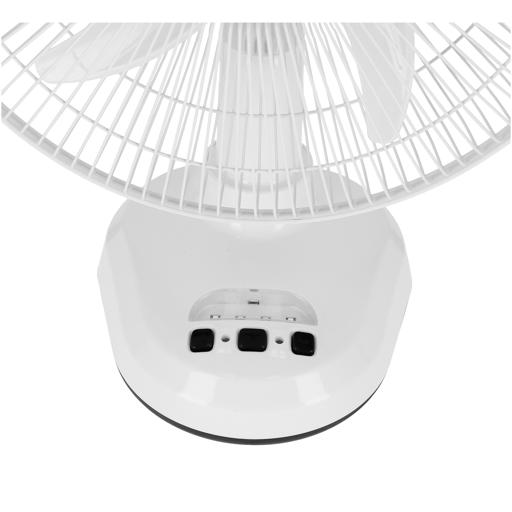 display image 8 for product Krypton 12-Inch Table Fan With Led - 2 Speed Settings With Oscillating/Rotating And Static Feature