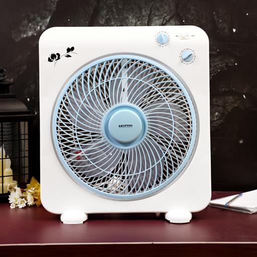 display image 2 for product Krypton 12'' Box Fan - Powerful Personal Desk Box Fan With Copper Motor