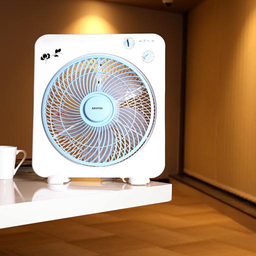 display image 1 for product Krypton 12'' Box Fan - Powerful Personal Desk Box Fan With Copper Motor