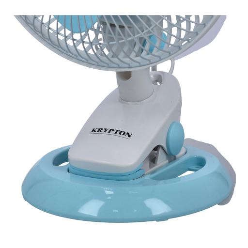 display image 6 for product Krypton 8-Inch Table Fan - 2 Speed Settings with Oscillating/Rotating and Static Feature - Electric Portable Desktop Cooling Fan for Desk Home or Office Use