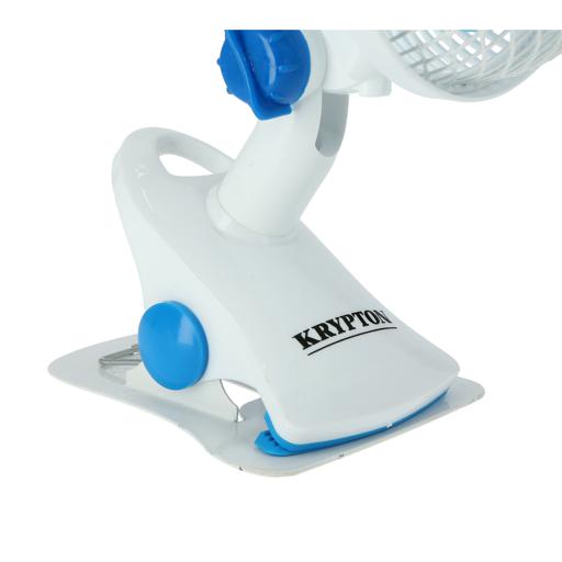 display image 4 for product Krypton 2-IN-1 Desk Fan- KNF6116| High Performance Table Fan with 2-Speed Controls and 3 Leaf Blades| Oscillation and Efficient Cooling, Perfect for Home and Office Use| High Quality 30W Motor for High Speed Wind| 2 Years Warranty, Blue and White