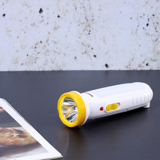 display image 1 for product Rechargeable LED Flashlight - High Power Flashlight Super Bright Torch Light - Built-in 4V 900mAh Battery - Advanced Circuit Saving Energy, Powerful Torch for Camping Hiking Trekking Outdoor