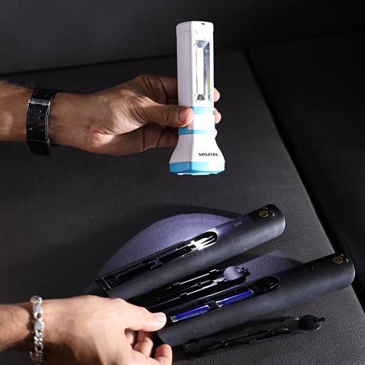 display image 1 for product Krypton Rechargeable Led Flashlight With Lantern - High Power Flashlight Super Bright Torch Light