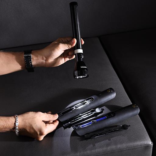 display image 3 for product Rechargeable LED Flashlight 5PC - High Power Flashlight Super Bright CREE LED Torch Light - Built-in 1500mAh Battery, USB Charging, 3 Hours Working– Powerful Torch for Camping Hiking Trekkin