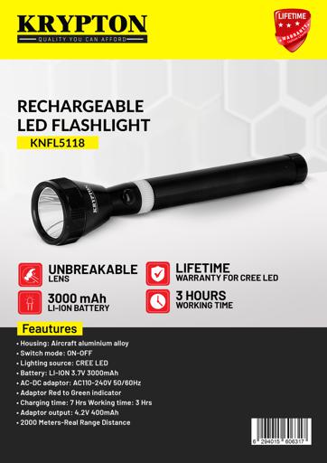 display image 10 for product Rechargeable LED Flashlight 5PC - High Power Flashlight Super Bright CREE LED Torch Light - Built-in 1500mAh Battery, USB Charging, 3 Hours Working– Powerful Torch for Camping Hiking Trekkin