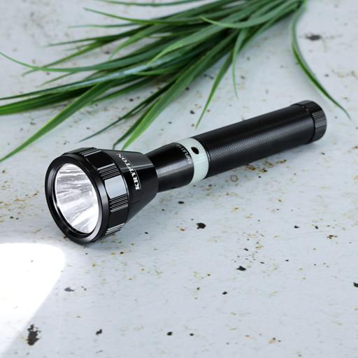 display image 1 for product Rechargeable LED Flashlight - High Power Flashlight Super Bright CREE LED Torch Light - Built-in 1900mAh Battery, USB Charging - Powerful Torch for Camping Hiking Trekking Outdoor