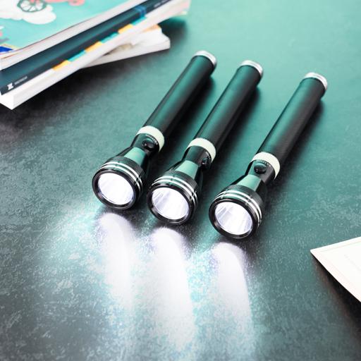 display image 4 for product Rechargeable LED Flashlight, 3 Hours Working, KNFL5165 | Lifetime Warranty for CREE LED | Unbreakable Lens | Rechargeable Battery 1900mAh | 3000 Meters Real Range Distance