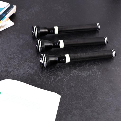 display image 3 for product Rechargeable LED Flashlight, 3 Hours Working, KNFL5165 | Lifetime Warranty for CREE LED | Unbreakable Lens | Rechargeable Battery 1900mAh | 3000 Meters Real Range Distance