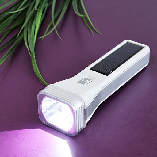 Buy Krypton Rechargeable Led Flashlight With Solar Panel - High