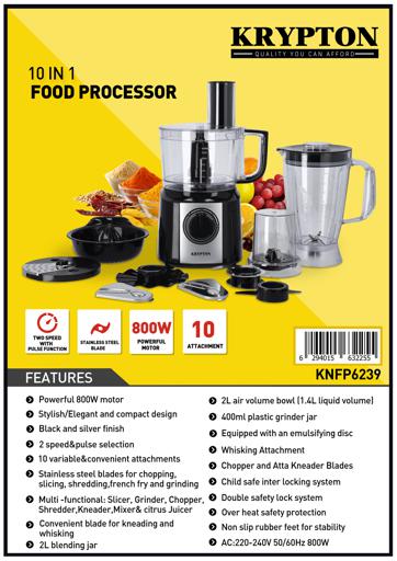 600W Food Processor Blender Chopper Juicer Dough Mixer 10 cup Multifunction