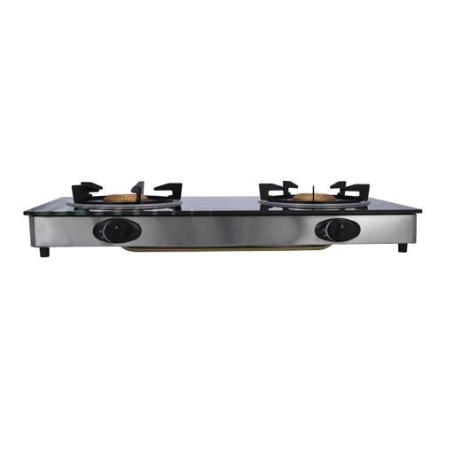 display image 5 for product Krypton Tempered Glass Double Burner Gas Stove - Auto Ignition - Stainless-Steel Drip Pan - Glass