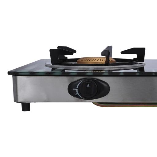 display image 7 for product Krypton Tempered Glass Double Burner Gas Stove - Auto Ignition - Stainless-Steel Drip Pan - Glass