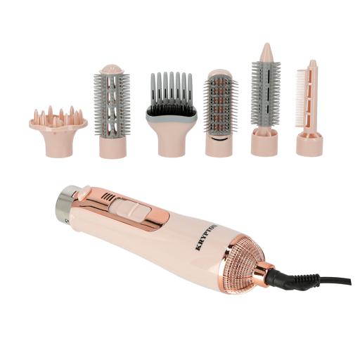 display image 10 for product Krypton 7 In 1 Hair Styler Brush, Hair Curler, Wand Rolls, Hair Straightener Styler- 3 Heat Setting