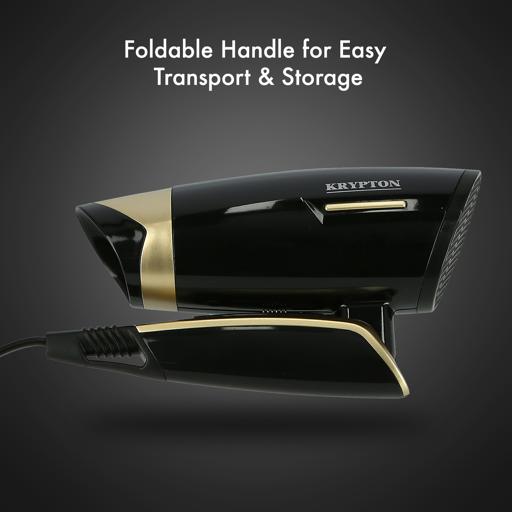 display image 8 for product Krypton 1200W Powerful Hair Dryer With Concentrator - 2-Speed & 2 Temperature Settings - Salon