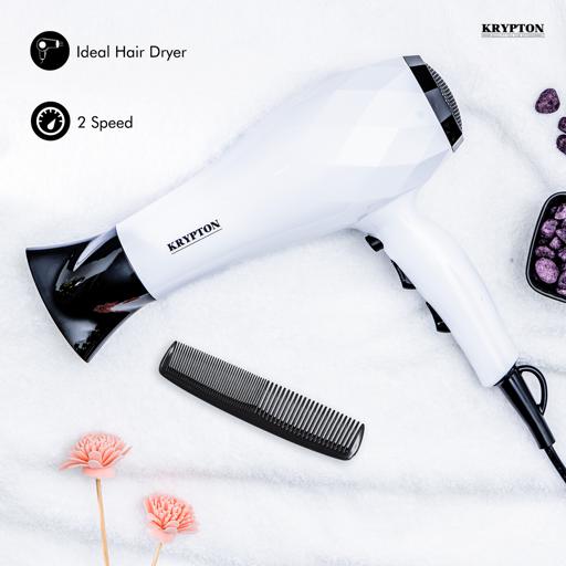 display image 9 for product Krypton 2200W Powerful Hair Dryer With Concentrator - 2-Speed & 3 Temperature Settings - Salon