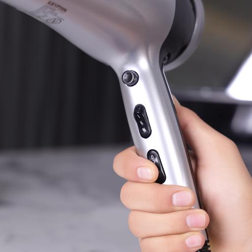 display image 8 for product Krypton 2400W Powerful Hair Dryer - 2-Speed & 3 Temperature Settings - Salon Quality With Cool Shot