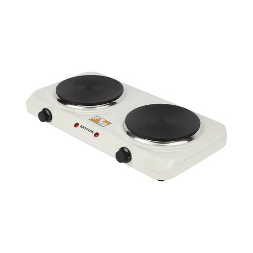 display image 9 for product Krypton KNHP5306 Electric Double Hot Plate 2000W | Cast Iron | Double Burner Hot Plate for Flexible Precise Table Top Cooking - Cast Iron Heating Plate - Portable Electric Hob with Temperature Control for Home, Camping & Caravan Cooking