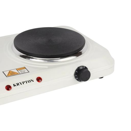 display image 12 for product Krypton KNHP5306 Electric Double Hot Plate 2000W | Cast Iron | Double Burner Hot Plate for Flexible Precise Table Top Cooking - Cast Iron Heating Plate - Portable Electric Hob with Temperature Control for Home, Camping & Caravan Cooking