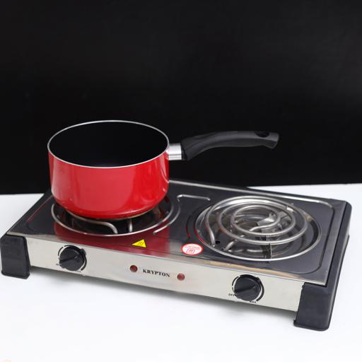 display image 2 for product Krypton 2000W Stainless Steel Double Burner Hot Plate For Flexible Precise Table Top Cooking