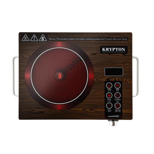 display image 11 for product Krypton Digital Infrared Cooker- KNIC6024/ Single Cooking Hob, 2000-Watt Burner with Adjustable Temperature, Energy Saving/ Touch and Sensor Touchpad Control, Multi Functions Include Fried, BBQ, Soup, Timer/ Brown, 2 Years Warranty
