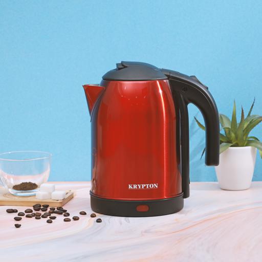 display image 1 for product Krypton KNK5272 1.8L S/S Water Kettle - Detachable Power Base| 360 Cordless Electric Jug| Comfortable Handle | Ideal for boiling water, eggs & more